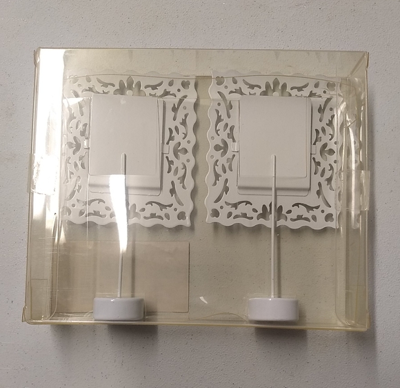 Lot of 4 Duo Packs Divoga Memo Photo Frames Blue & White Metal 5.5"hx3"w-8 Total - Picture 5 of 6